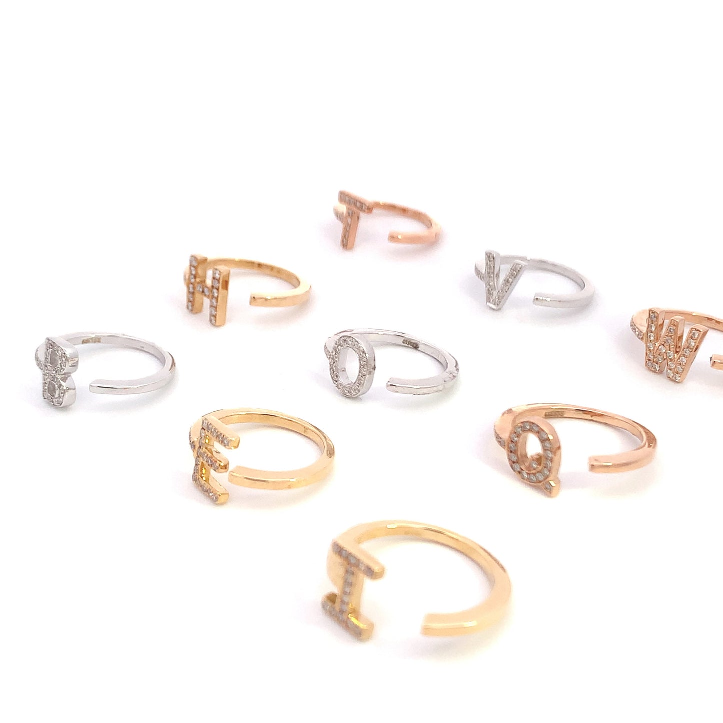 Initial Diamond Ring