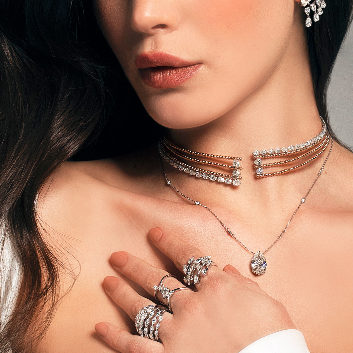 Floating Marquise Linear Diamond Ring | diamond rings | Best website for jewelry
