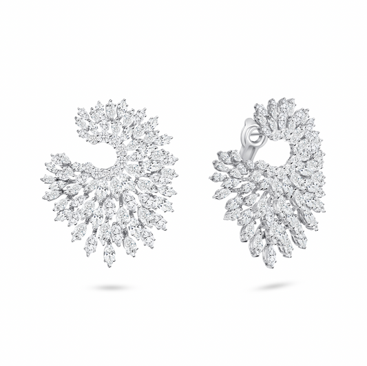 Diamond Flair Hoop Earrings