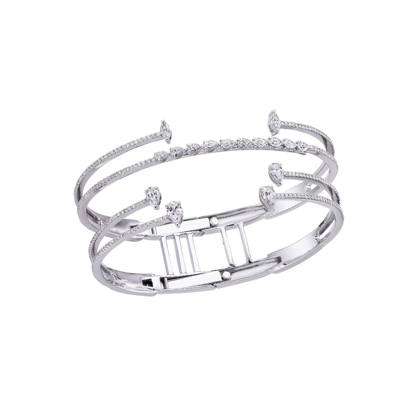 Diamond & White Gold Cuff Bracelet | Jewelry shops