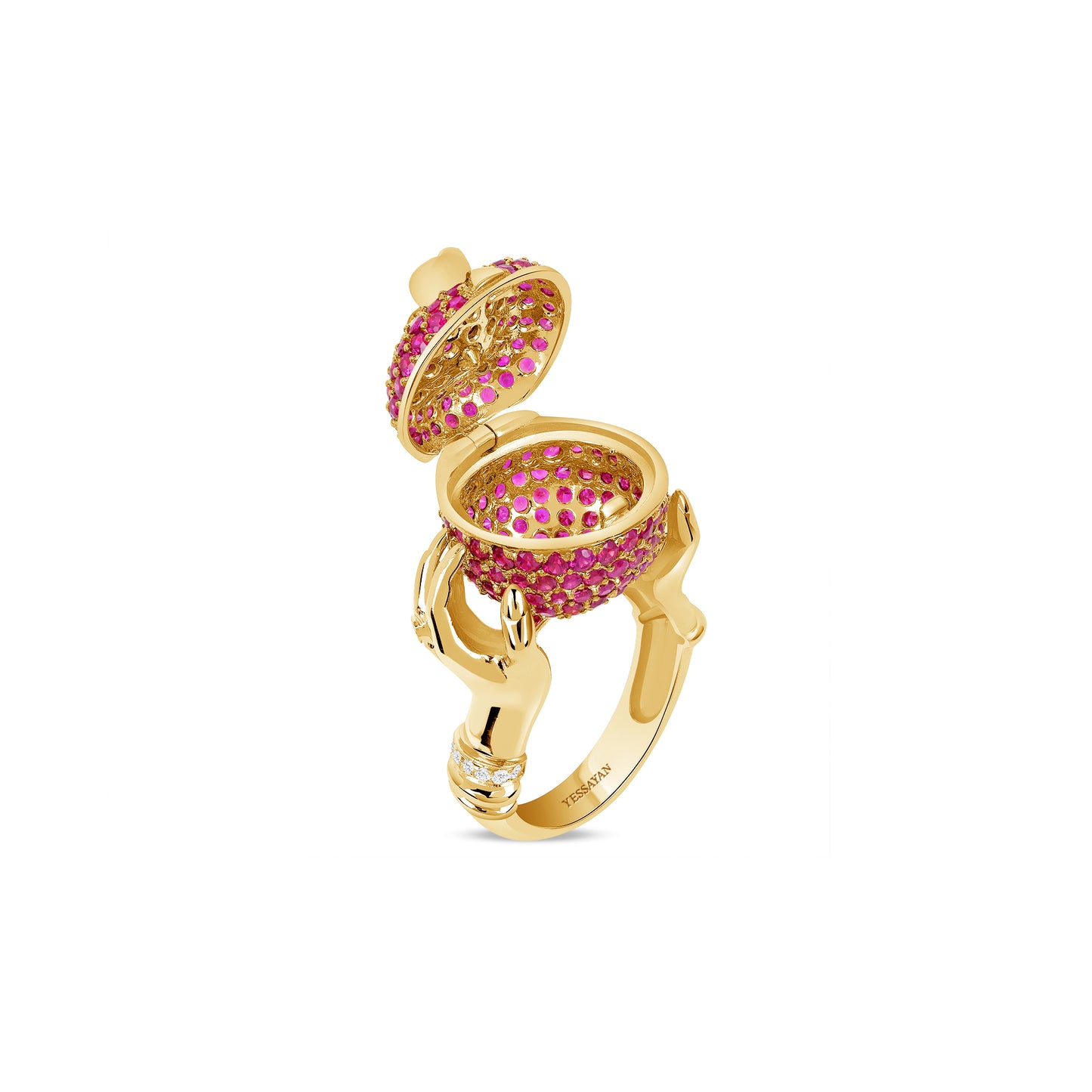 Poison Apple Diamond & Ruby Ring