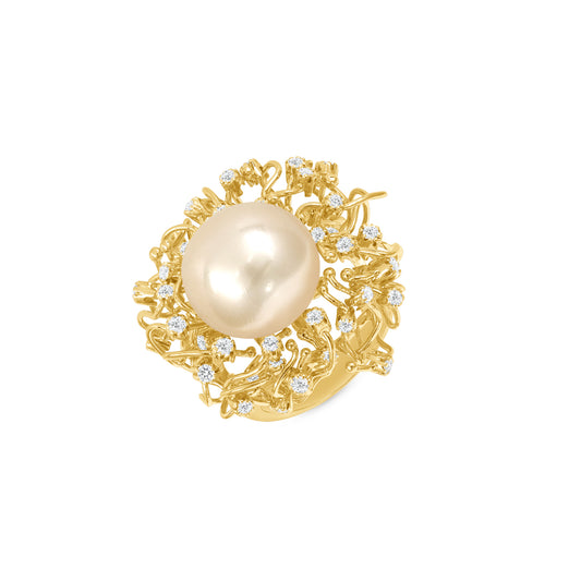 Pearl & Diamond Cocktail Ring