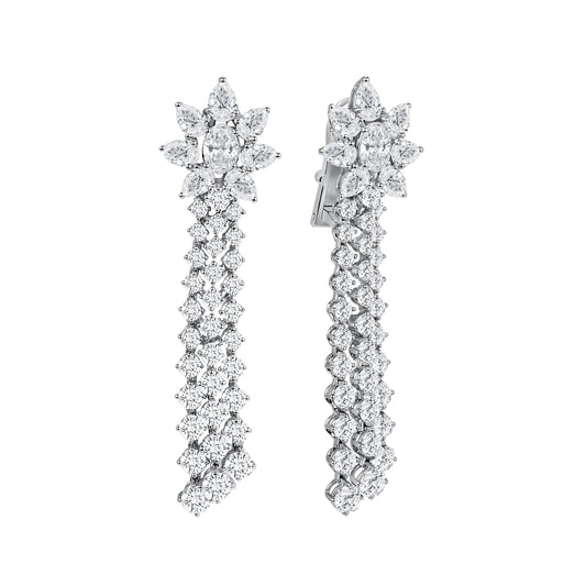 Palm Chandelier Diamond Earrings