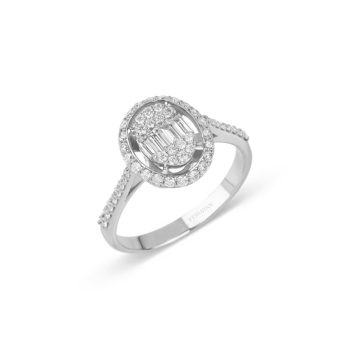 Illusion Baguette Diamond Ring