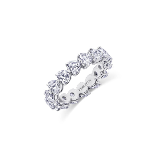 Almasaty Heart Cut Diamond Eternity Band