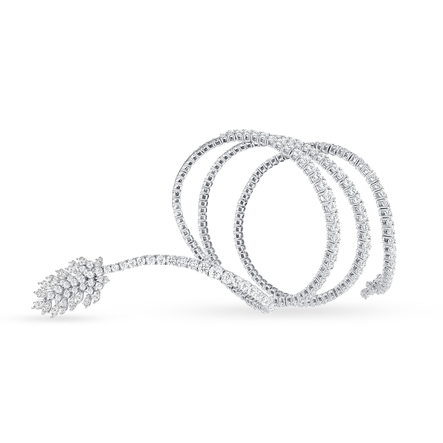 Custom Spiral Diamond Bracelet