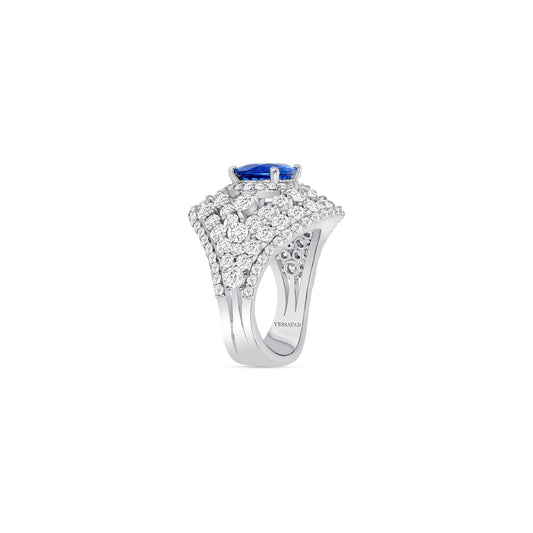 Classic Diamond & Sapphire Statement Ring