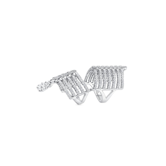 Elongated Diamond Cocktail Ring