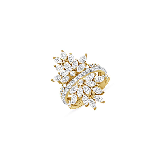 The Mirrored Floral Diamond Ring