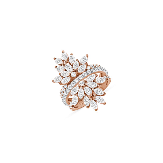 The Mirrored Floral Diamond Ring