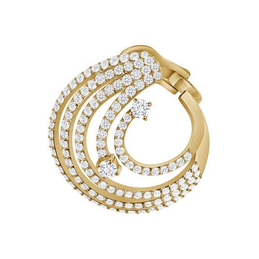 Diamond Swirl Hoop Earrings