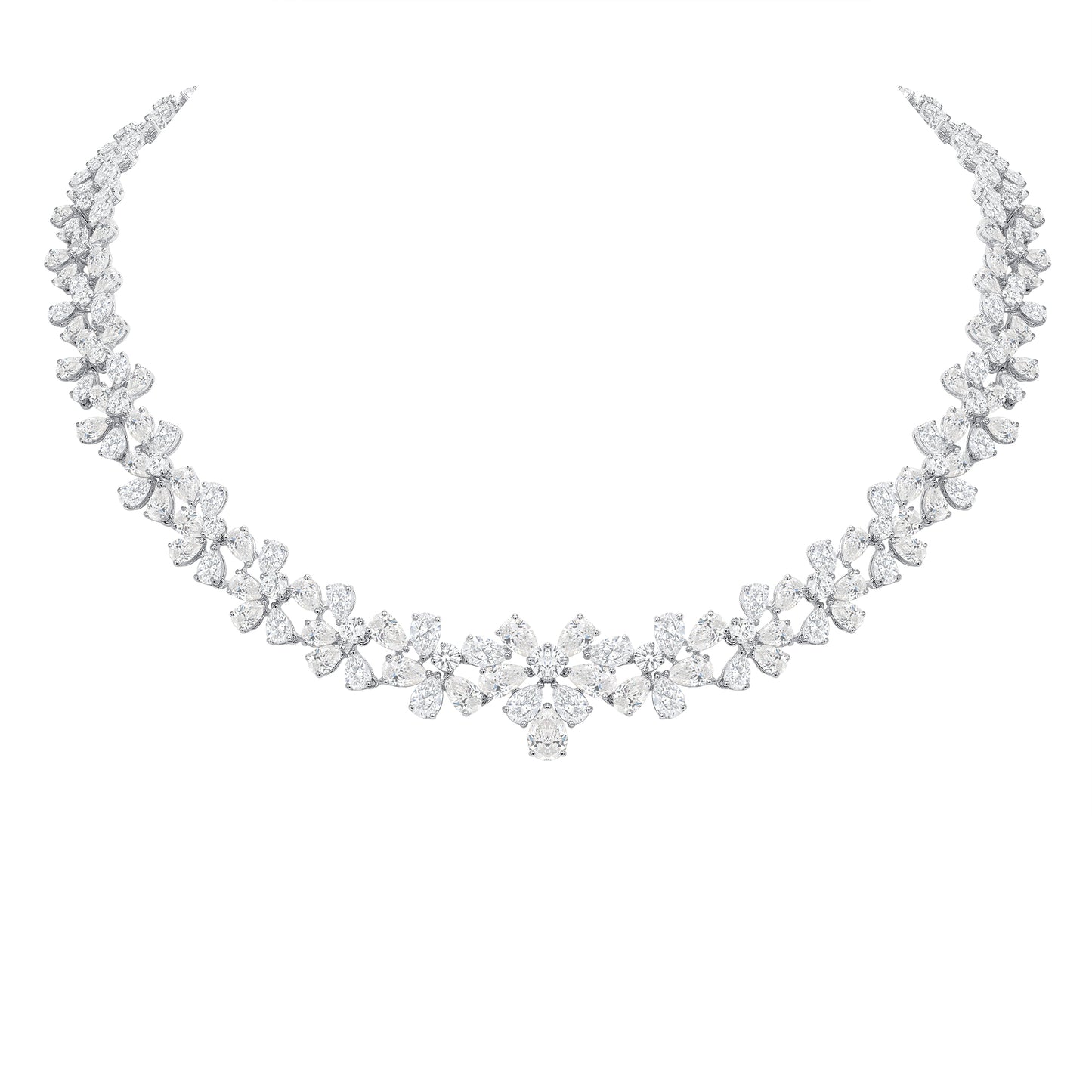 Floral Diamond Collar Necklace