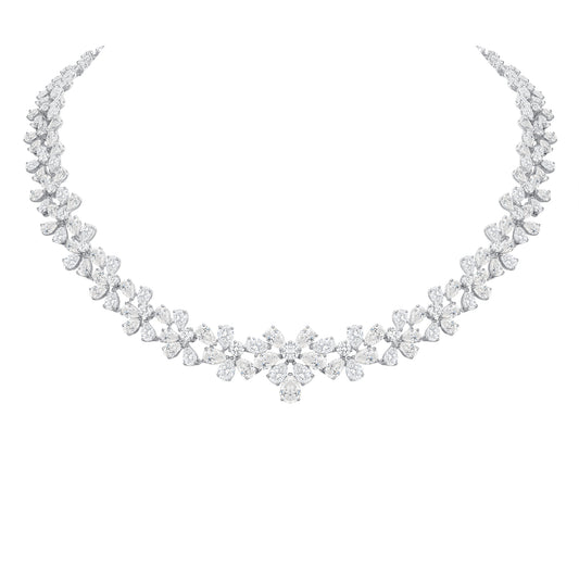 Floral Diamond Collar Necklace