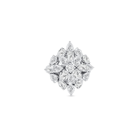 The Retro Pear Diamond Cocktail Ring