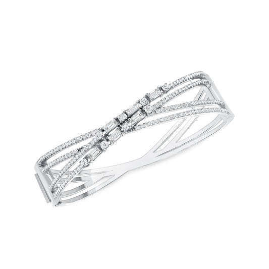 Diamond Intersection Bangle Bracelet