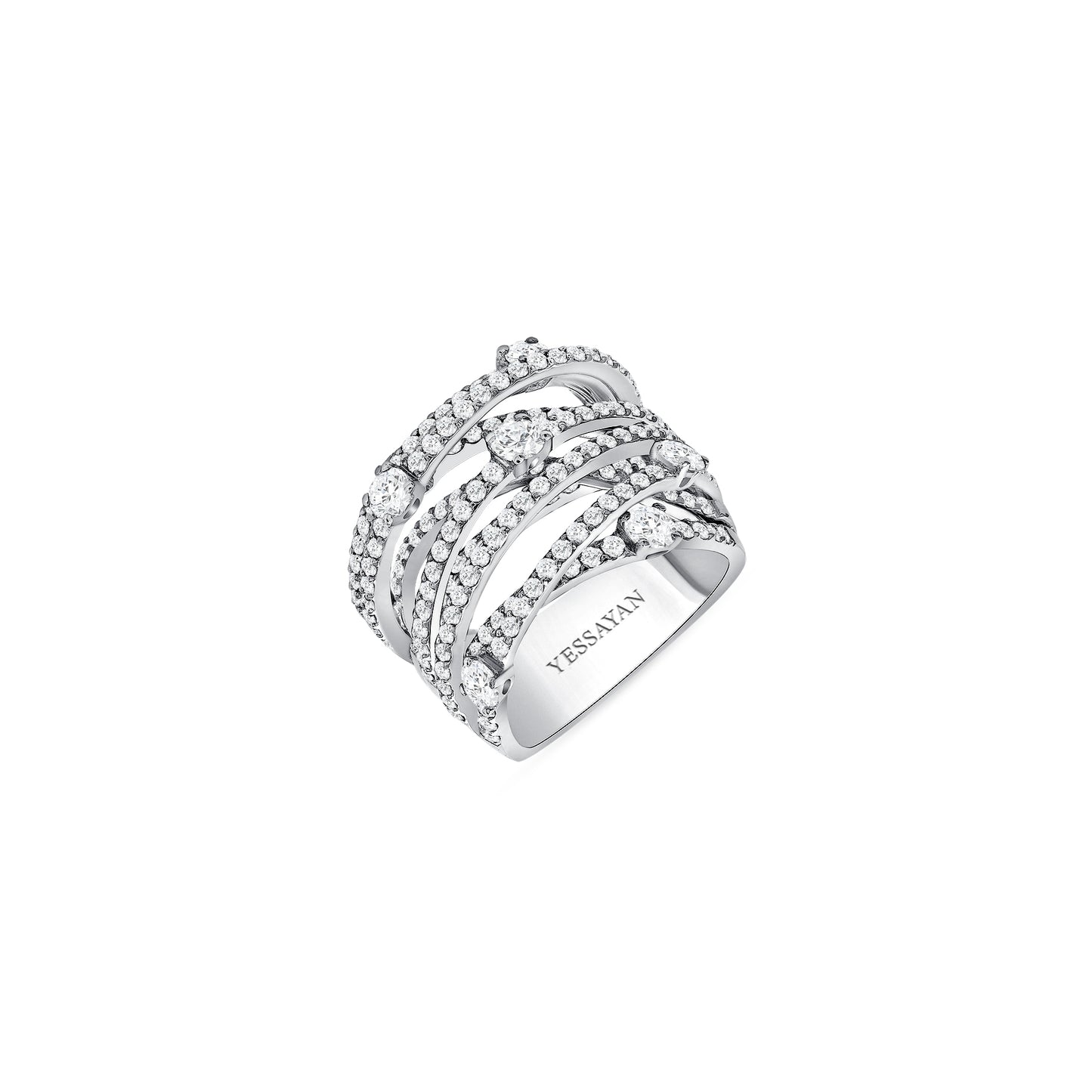 The Crisscross Diamond Cocktail Ring