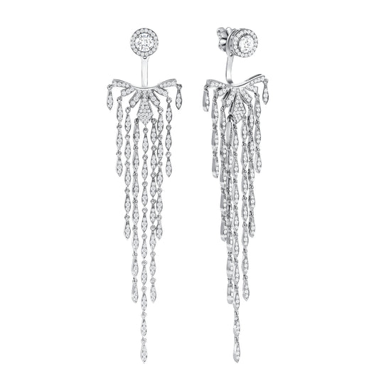 Diamond Stud & Chandelier Earring Jacket
