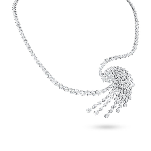 The Helix Diamond Statement Necklace