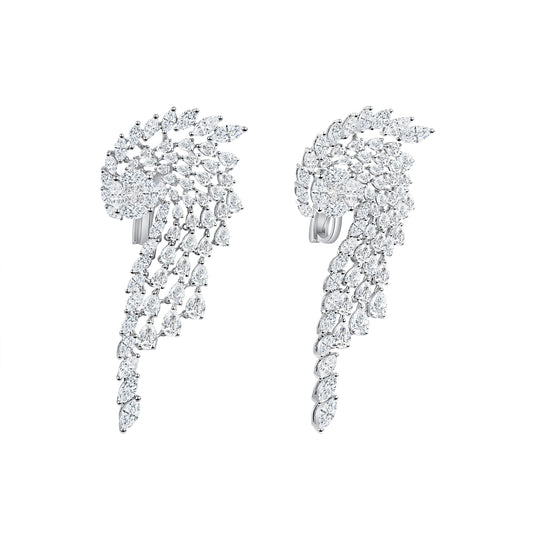 The Helix Diamond Statement Earrings
