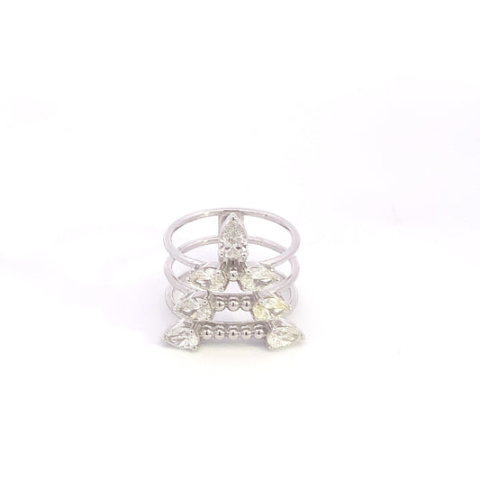 Pears & Arrows Diamond Ring