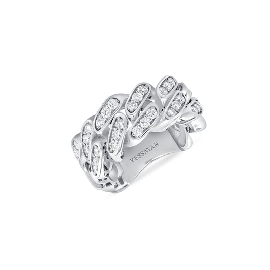 Cuban Link Diamond Ring