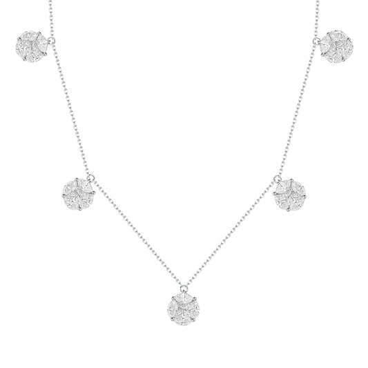 Illusion Diamond Charm Necklace