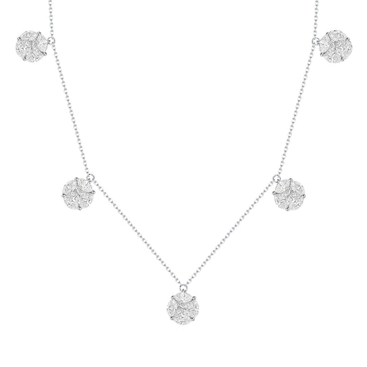 Illusion Diamond Charm Necklace