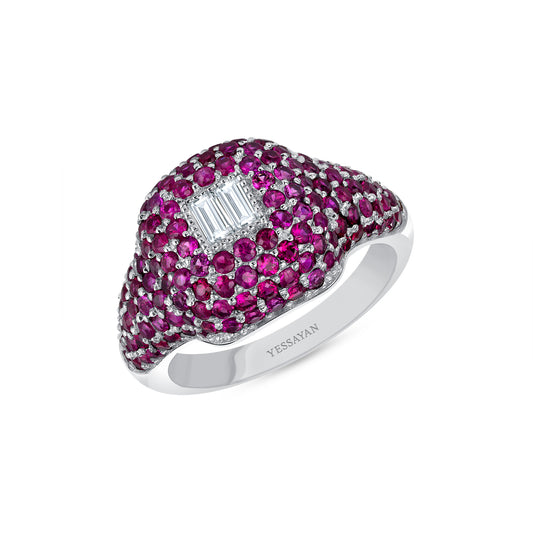 Ruby & Diamond Signet Ring