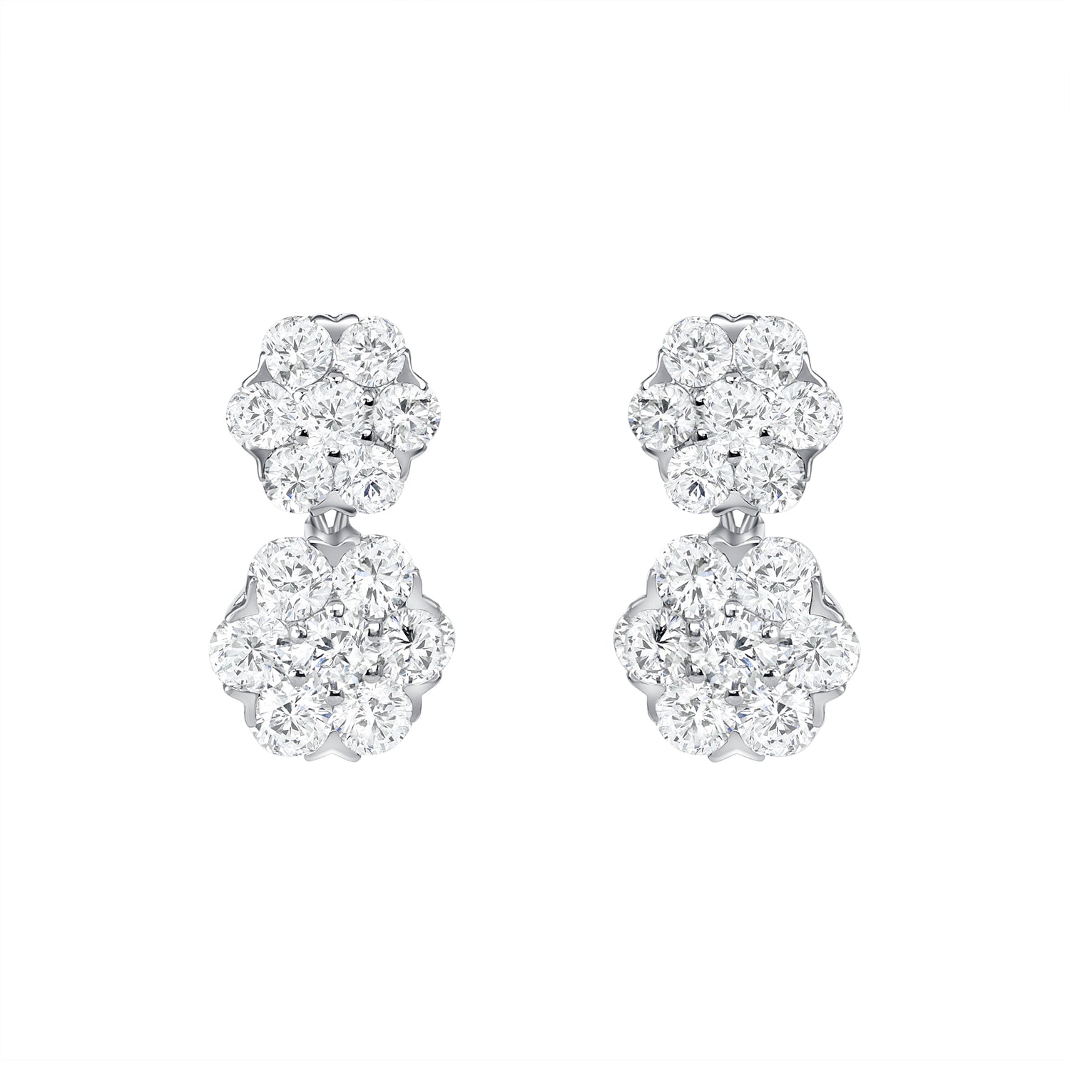 Floral Diamond Drop Earrings |  Best Jewelry Stores