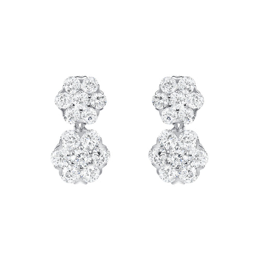 Floral Diamond Drop Earrings | Best Jewelry Stores