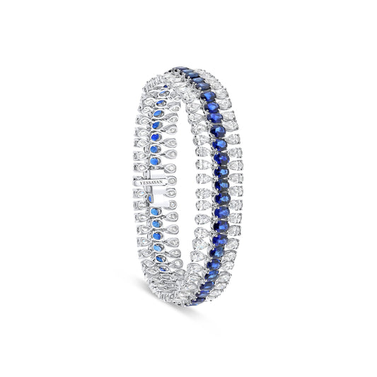 Sapphire & Diamond Link Bracelet
