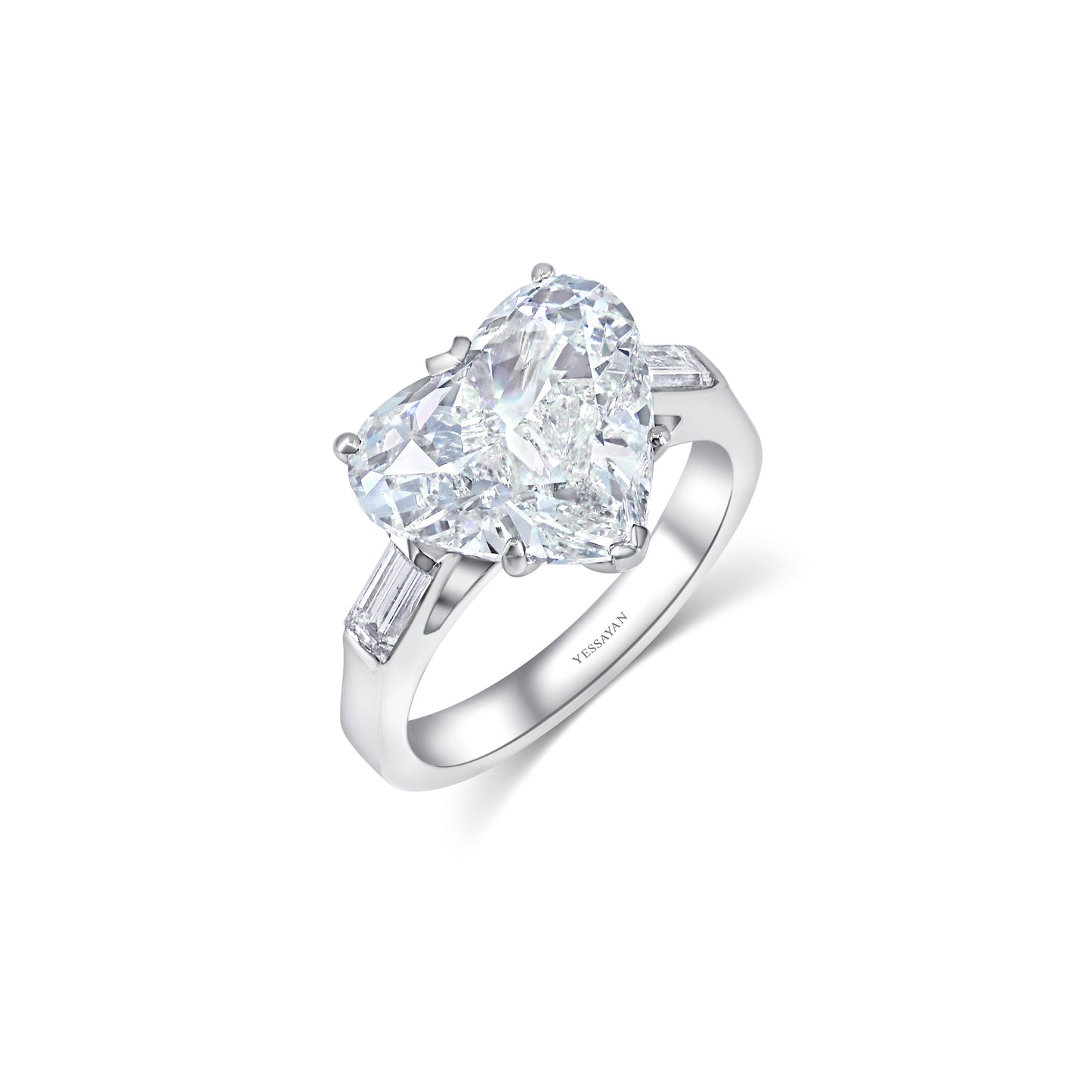 Almasaty 7.01 Carats Certified Heart Cut Solitaire Diamond Ring