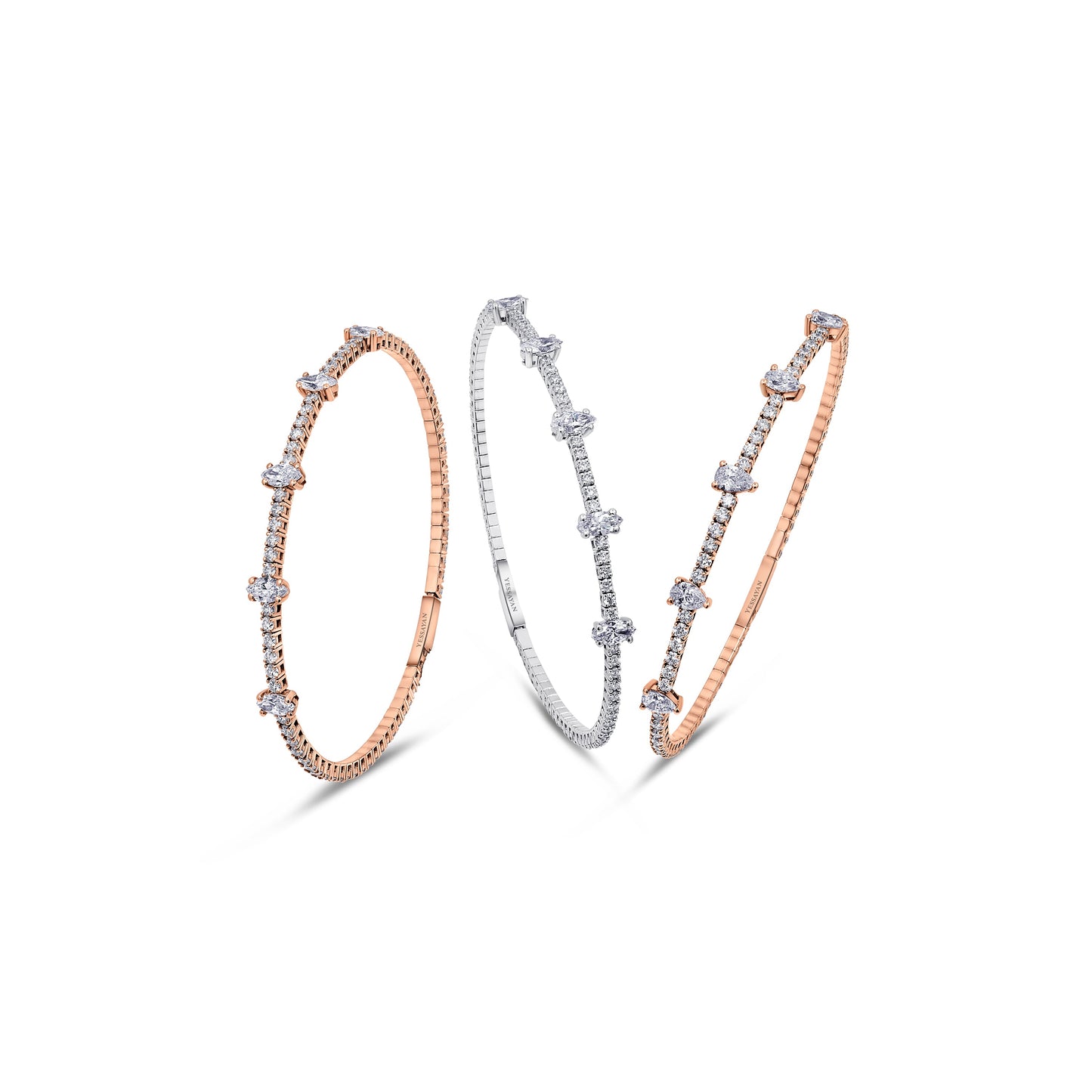 Almasaty Marquise & Round Diamond Link Bracelet