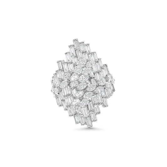 Diamond Baguette & Marquise Statement Ring