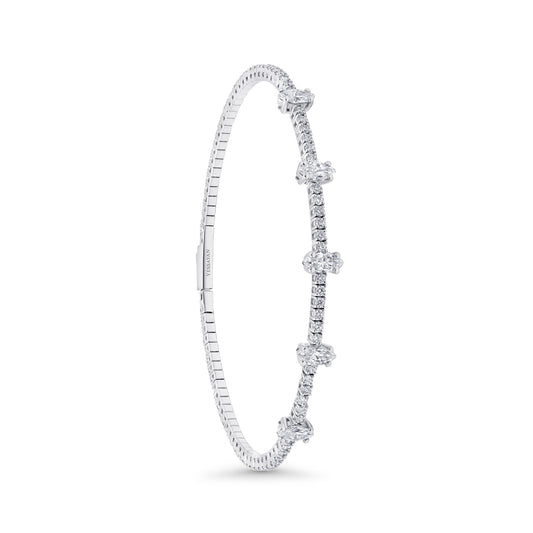 Almasaty Marquise & Round Diamond Link Bracelet