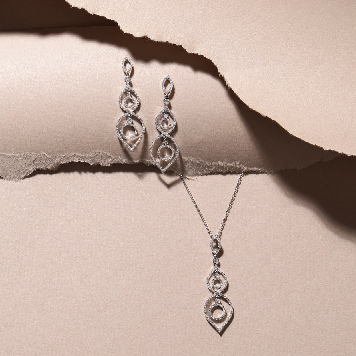 Dangling Diamond Loops Earrings | Buy Jewelry online 