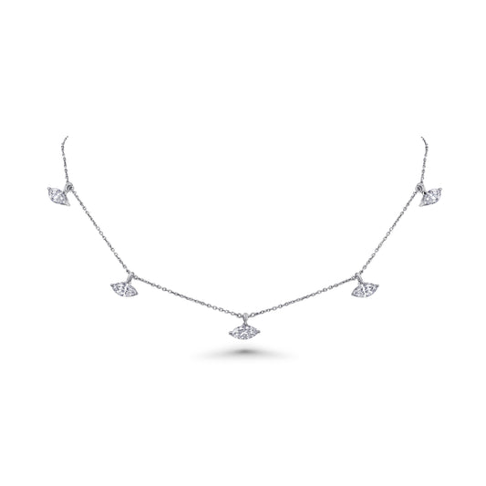 Marquise Diamond Charm Necklace