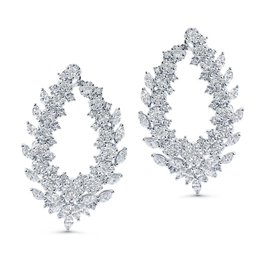 Majestic Diamond Hoop Earrings