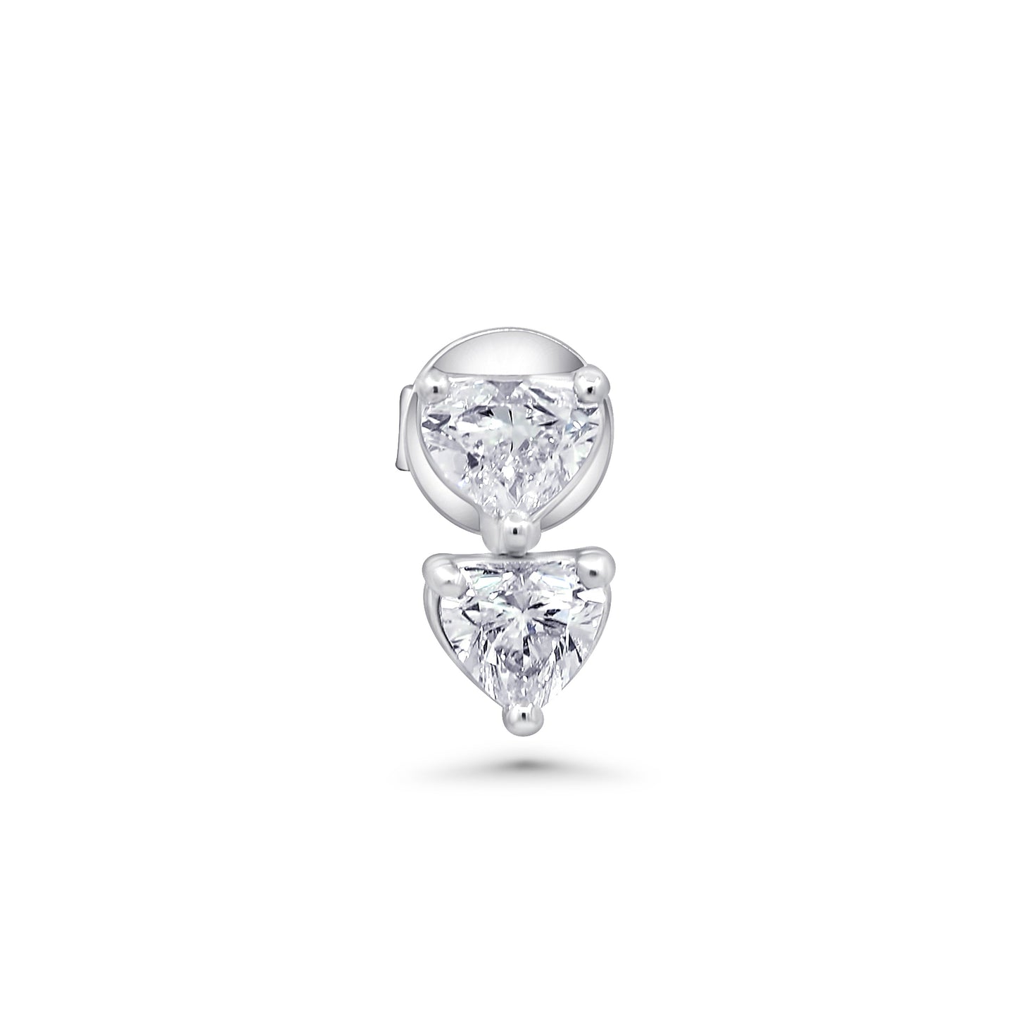 Almasaty Diamond Heart Drop Earrings