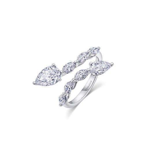 Mirroring Pear & Marquise Diamond Ring