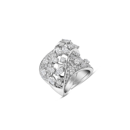Diamond Entwine Cocktail Ring