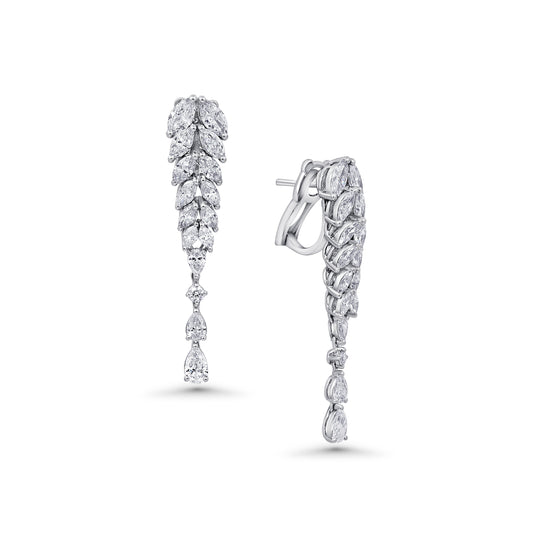 Alamasaty Waterfall Diamonds Dangling Earrings