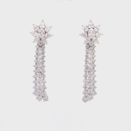 Palm Chandelier Diamond Earrings