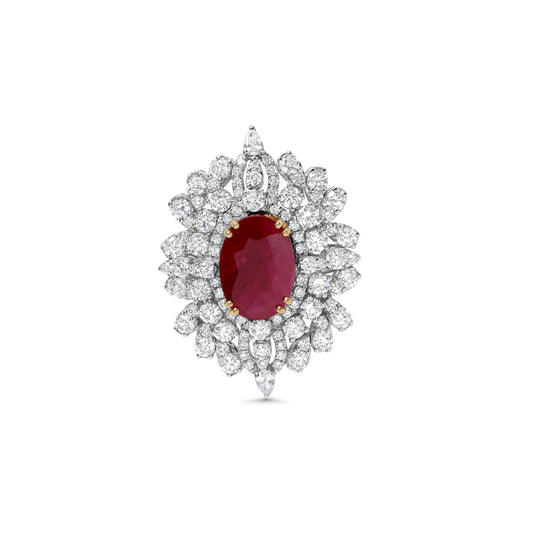 The Ruby & Diamond Tiara Ring