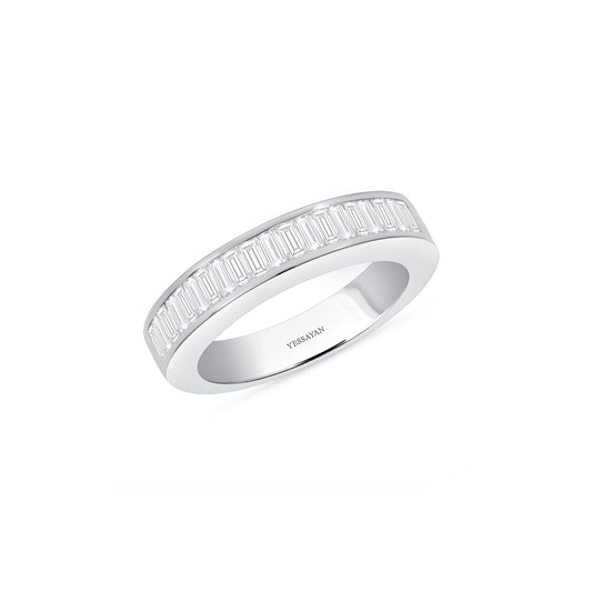 Pave Baguettes Diamond Eternity Ring