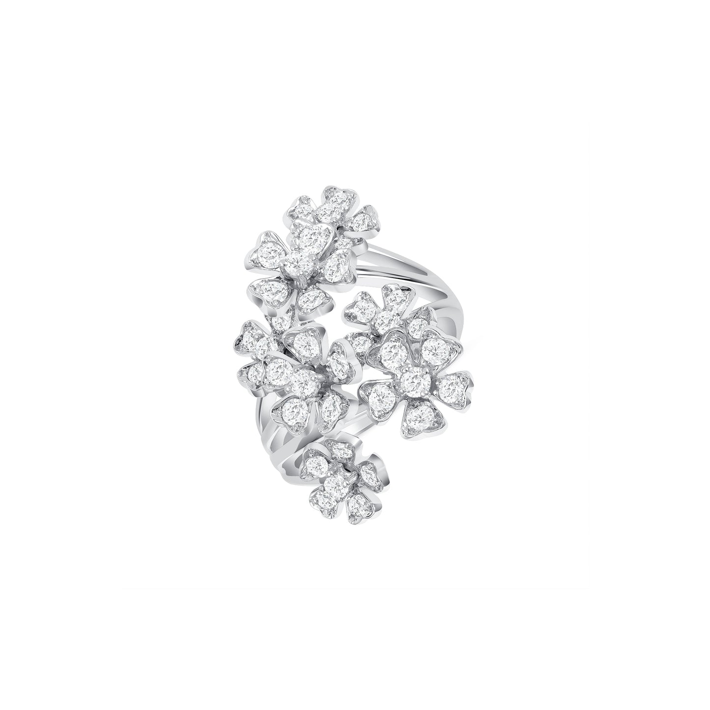 Spinning Floral Diamond Ring