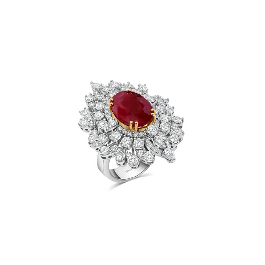 The Ruby & Diamond Tiara Ring