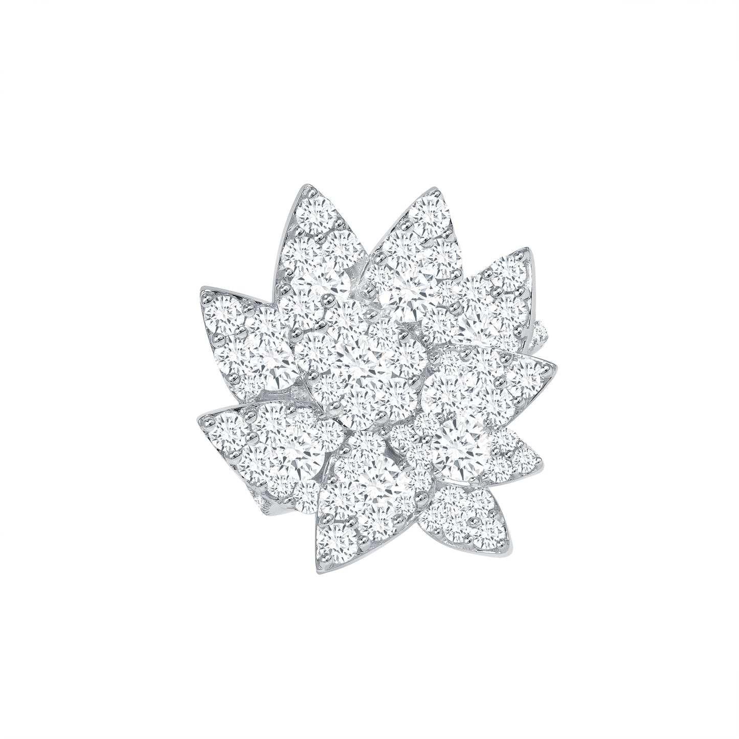 Lotus Flower Diamond Cocktail Ring