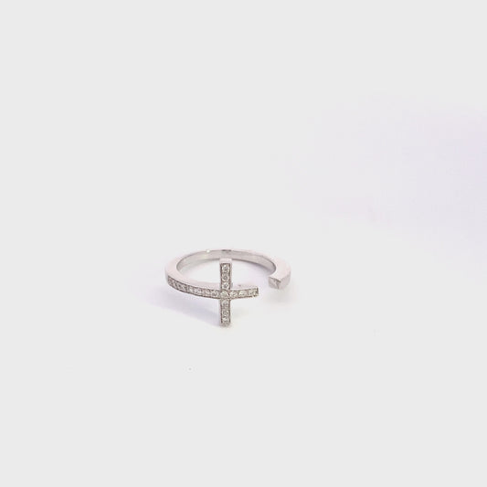 Cross Diamond Ring