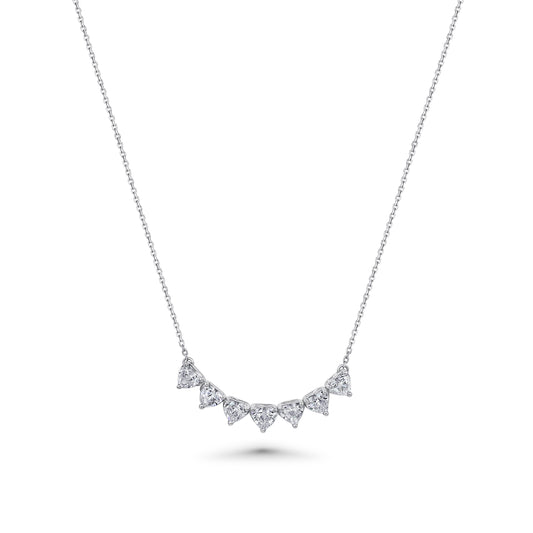 Multi-Heart Shaped Diamond Pendant Necklace